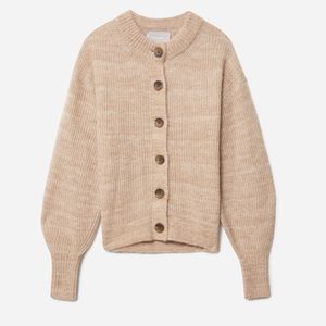 Everlane Alpaca Cropped Cardigan in Heathered Chai size Large
